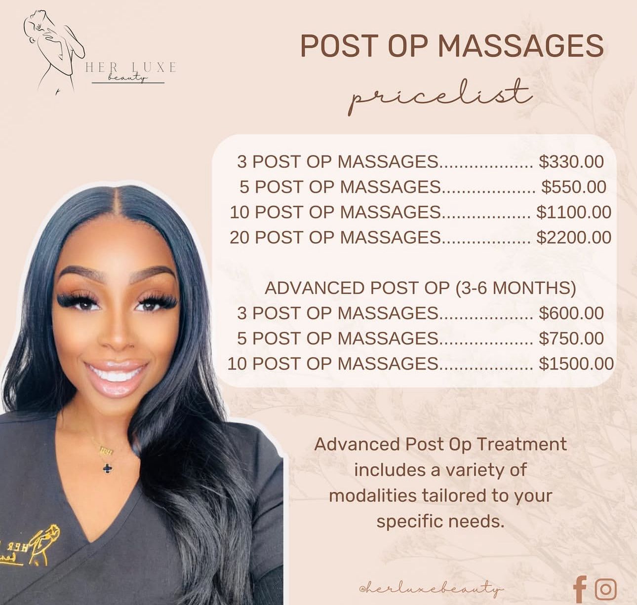 Her Luxe Beauty Price List